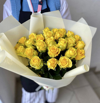 "Жёлтые розы" 25шт. 